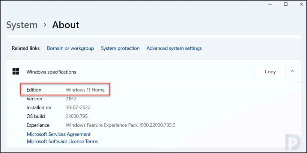 How to Upgrade Windows 11 Home to Pro 1 Find Windows 11 Home Edition