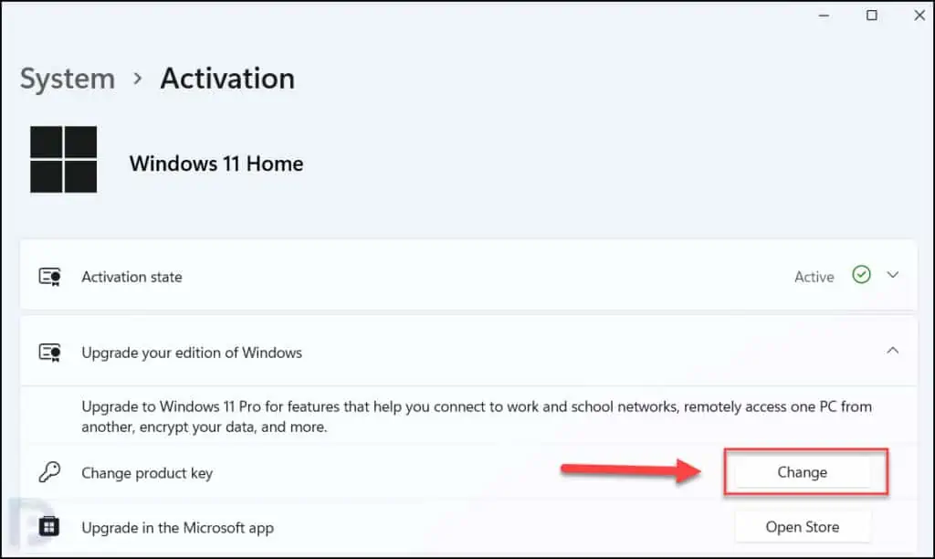 How to Upgrade Windows 11 Home to Pro 2 Change Windows 11 Product Key