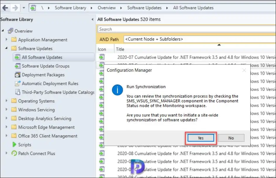 Run SUP Synchronization | Import Updates into SCCM