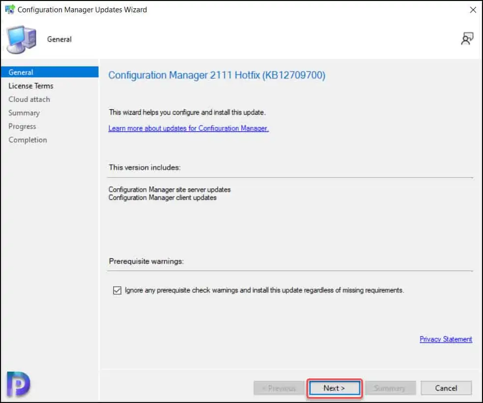 New ConfigMgr 2111 Hotfix KB12709700 2 Install ConfigMgr 2111 Hotfix KB12709700