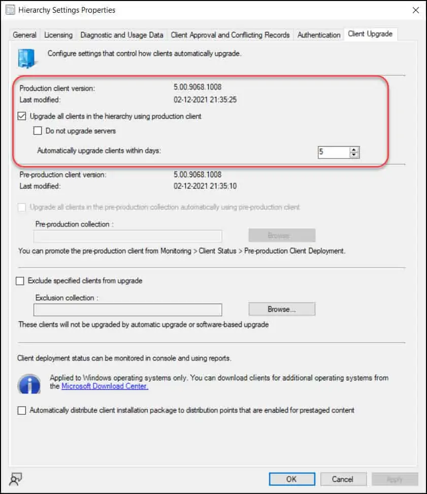 New ConfigMgr 2111 Hotfix KB12709700 7 Perform Client Upgrade After Installing KB12709700