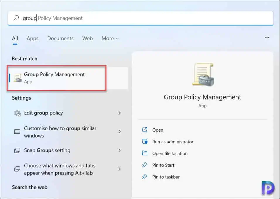 Install Group Policy Management Console on Windows 11 4 Launch Group Policy Management Console