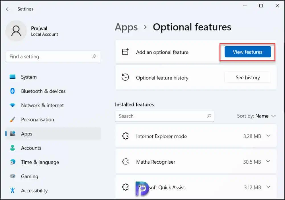 Install Group Policy Management Console on Windows 11 6 Add an Optional Feature in Windows 11