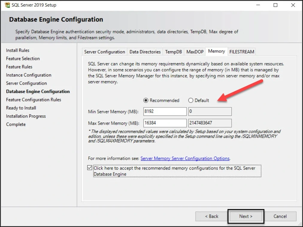 Install SQL Server 2019 for ConfigMgr - Bonus Guide 10 SQL Server 2019 Memory Configuration