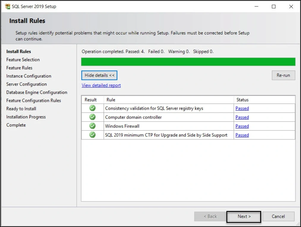 Install SQL Server 2019 for ConfigMgr - Bonus Guide 2 SQL Server Install Rules