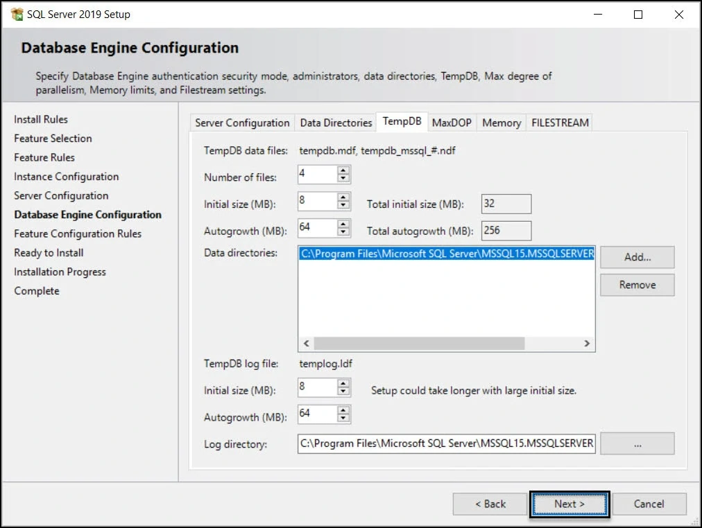 Install SQL Server 2019 for ConfigMgr - Bonus Guide 9 SQL Server TempDB