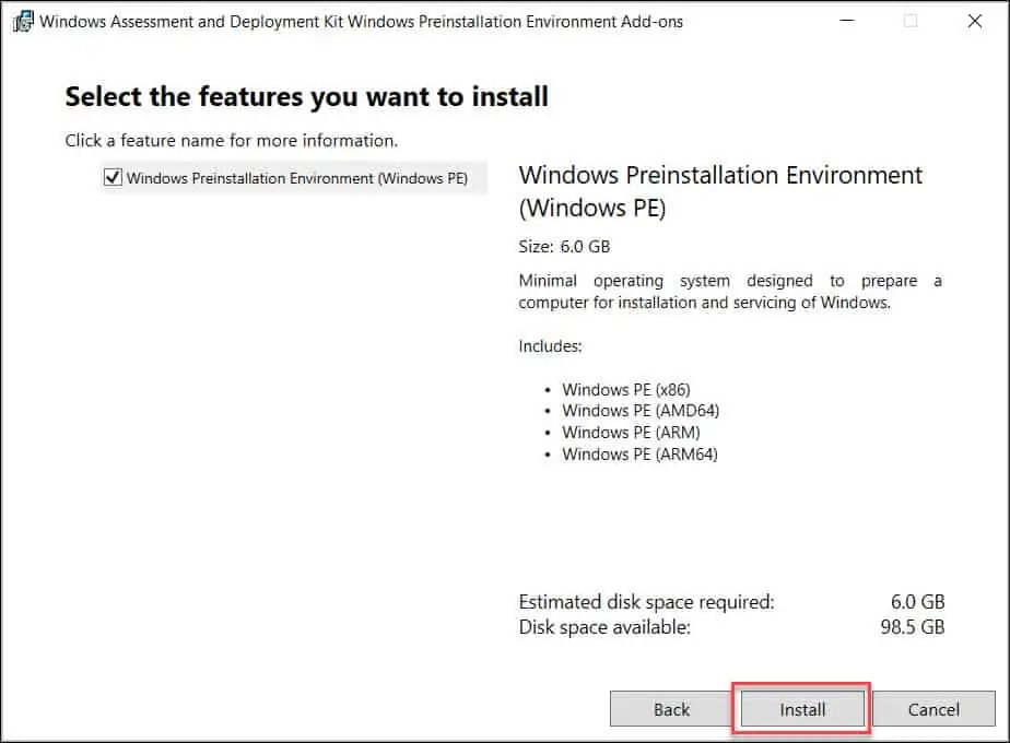 Steps to Download and Install Windows 11 ADK 8 Install WinPE Addon