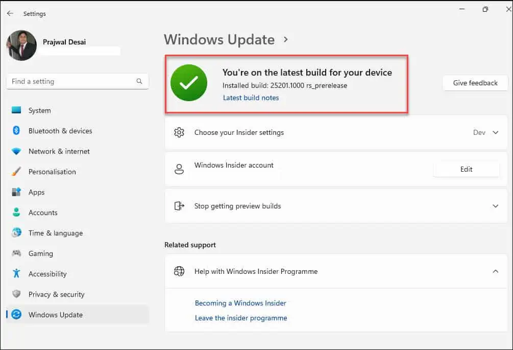 Download and Install Windows Insider Preview using ISO file 18 Windows Insider Preview Settings