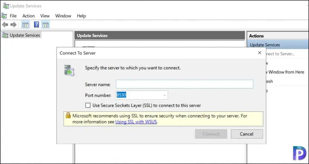 2 Better Methods to Install WSUS Console (Admin Console) 11 Connect to WSUS Server
