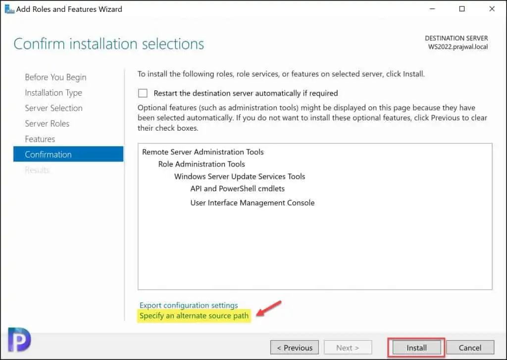 Install WSUS Console on Windows Server