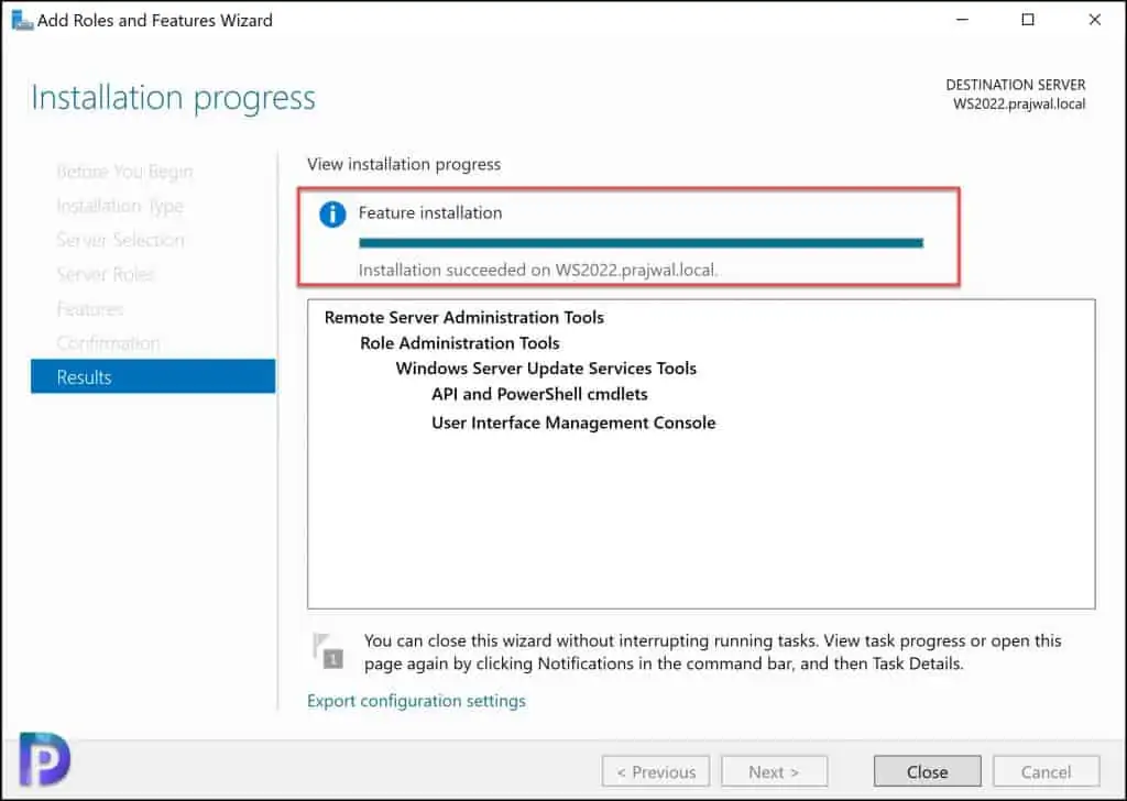 2 Better Methods to Install WSUS Console (Admin Console) 8 Install WSUS Console on Windows Server