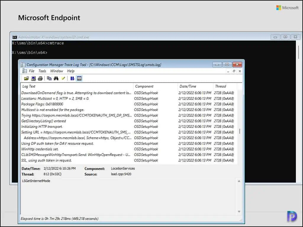 Location of SMSTS log during SCCM OSD 2 Location of SMSTS log during SCCM OSD