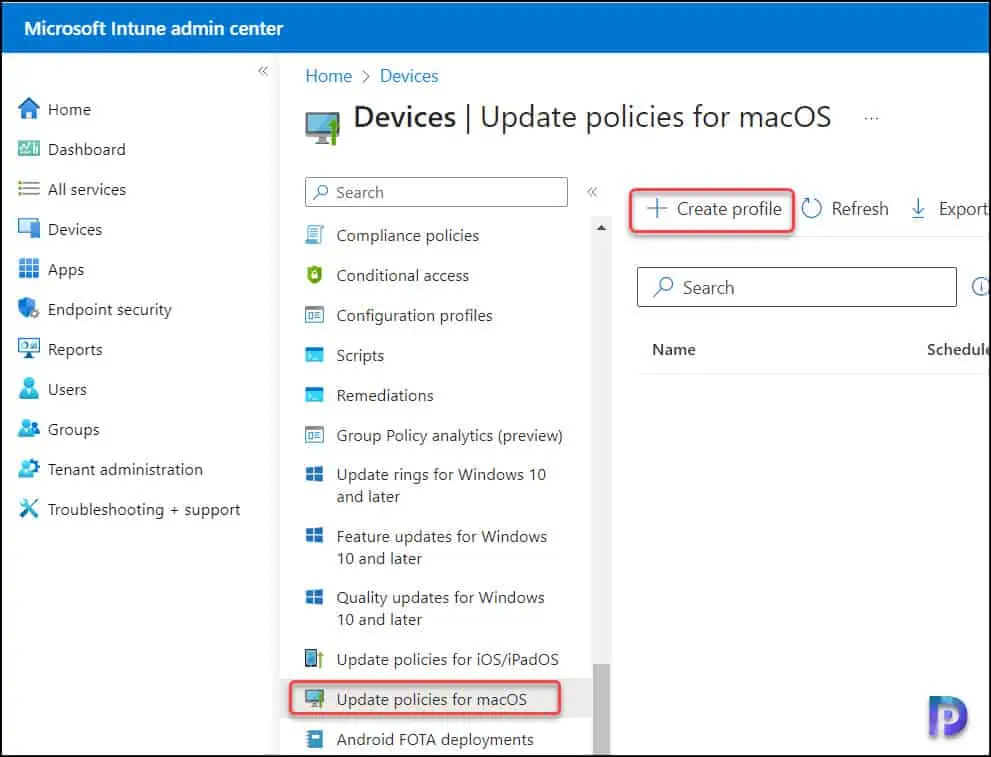 Manage macOS Software Updates using Intune 1 Create a Profile Manage macOS Software Updates using Intune
