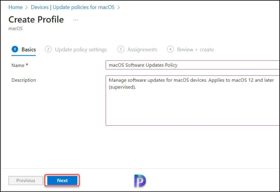 Manage macOS Software Updates using Intune 2 Profile Description - Manage macOS Software Updates using Intune