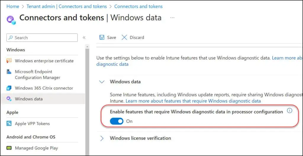 Manage Windows Driver Updates with Intune: A Complete Guide 2 Enable Windows Data Collection for Reports in Intune