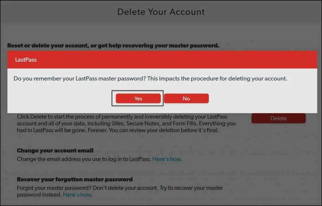 Migrating from LastPass to Bitwarden. Bye LastPass 6 Migrating from LastPass to Bitwarden - Delete LastPass Account