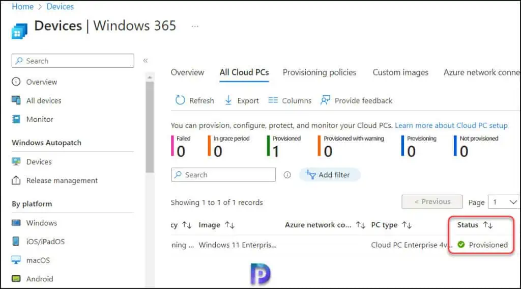 Move Windows 365 Cloud PCs to Another Region 9 Confirm the Location Change of Cloud PCs