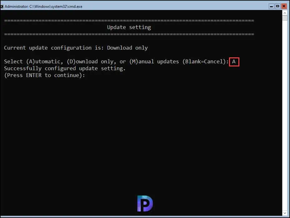 Patch Server Core Installation with latest Windows Updates 2 Enable Automatic Updates on Server Core