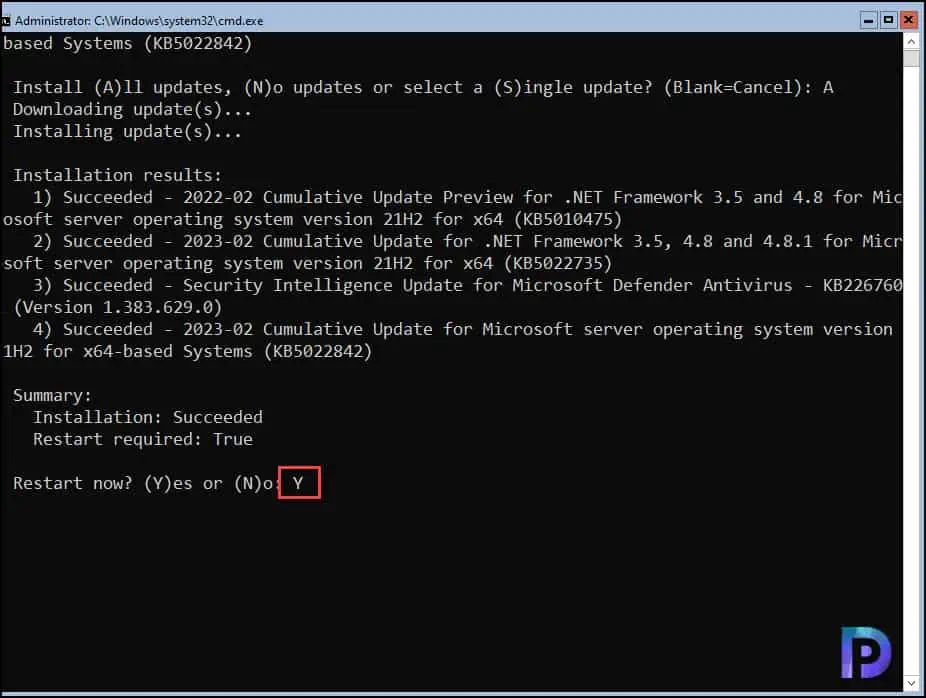 Patch Server Core Installation with latest Windows Updates 6 Patch Server Core with latest Windows Updates