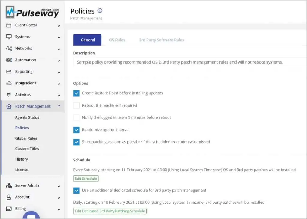 Pulseway - The Complete Endpoint Management Platform 7 Pulseway Patch Management Policies