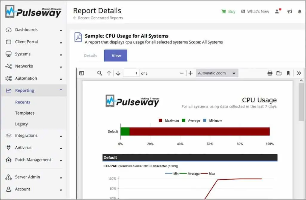 Pulseway - The Complete Endpoint Management Platform 16 View Generated Reports