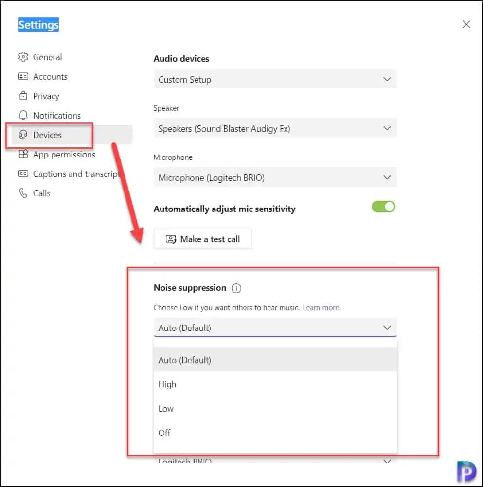 Reduce Background Noise in Microsoft Teams