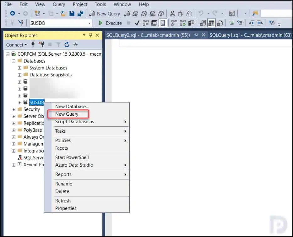 Quickly Reindex WSUS Database using T-SQL Script 1 Reindex WSUS Database using T-SQL Script