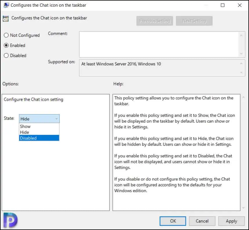 How to Remove the Chat Icon using Group Policy (GPO) 5 Remove the Chat Icon using Group Policy