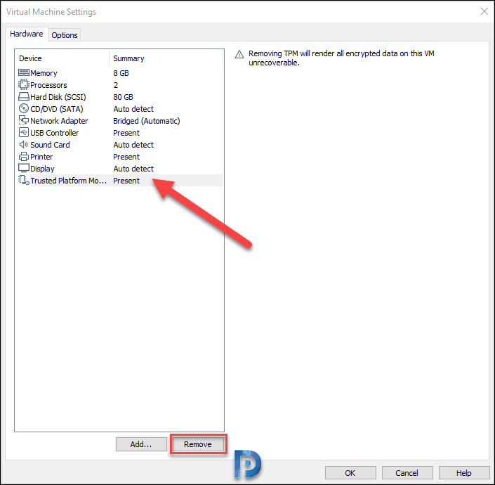 Remove TPM (Trusted Platform Module) from a Virtual Machine 2 Remove TPM from Virtual Machine