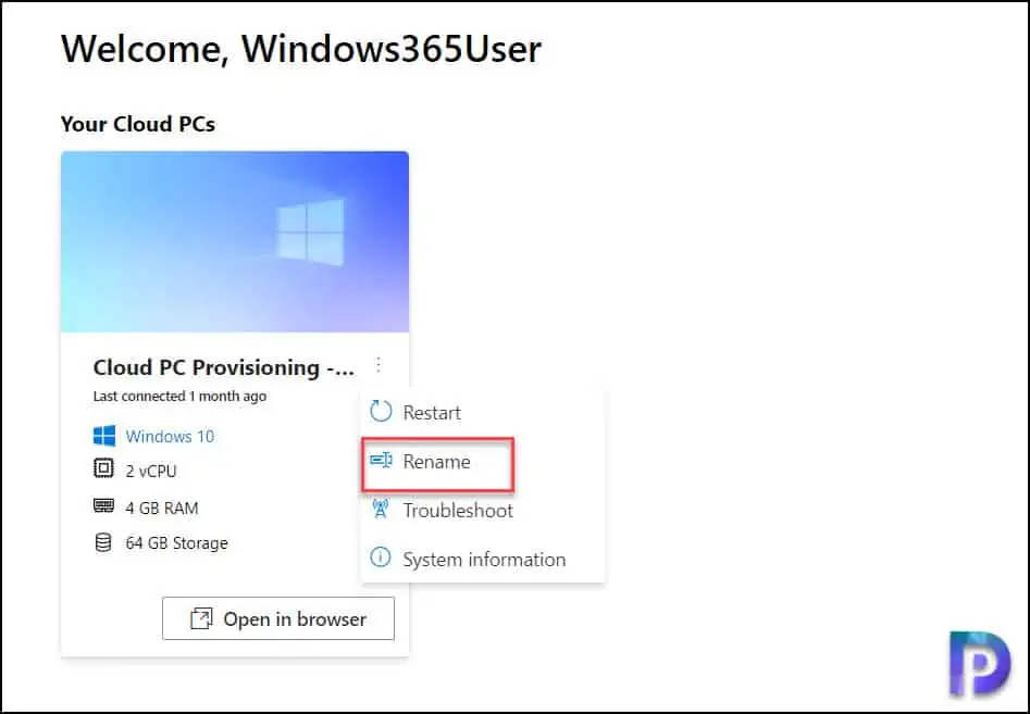 2 Best Ways to Rename Windows 365 Cloud PC 2 Rename Windows 365 Cloud PC