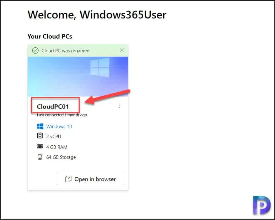 2 Best Ways to Rename Windows 365 Cloud PC 4 Rename Cloud PC from Windows 365 Web Portal