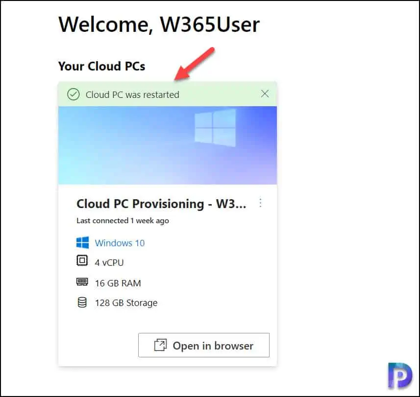 3 Unique Ways to Restart a Cloud PC | Windows 365 | Intune 5 Cloud PC Restarting Status