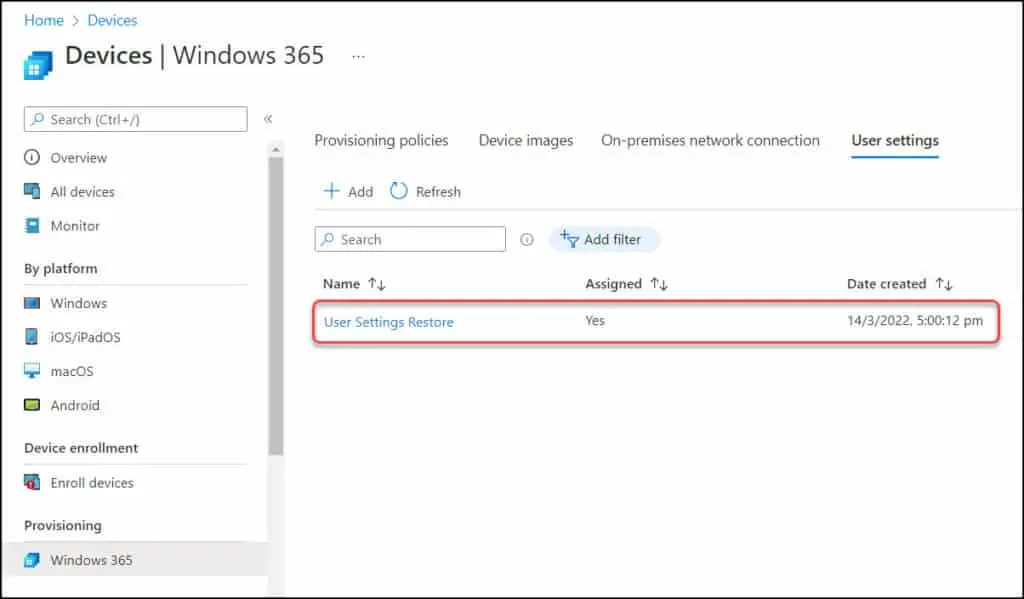 Restore Windows 365 Cloud PC | New Point-In-Time Restore 6 User Settings - Windows 365 Cloud PC Restore