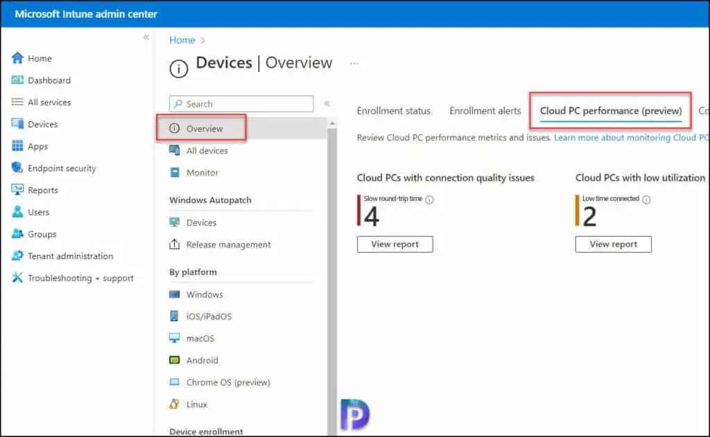 List of Windows 365 Cloud PC Reports in Intune 1 Locate Windows 365 Cloud PC Reports in Intune
