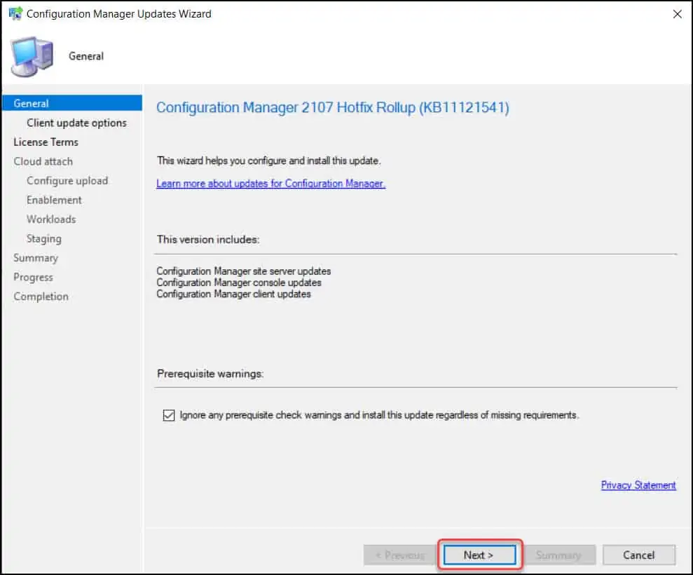 New SCCM 2107 Hotfix KB11121541 Rollup 2 Install SCCM 2107 hotfix KB11121541 Rollup