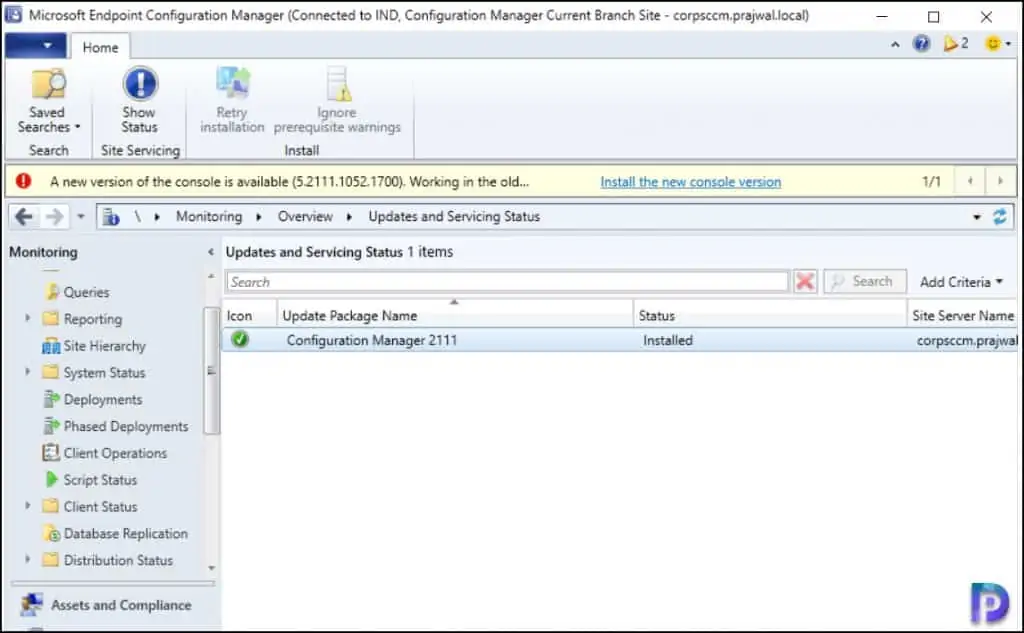 SCCM 2111 Upgrade Step-by-Step Guide 17 MEMCM 2111 Console Upgrade