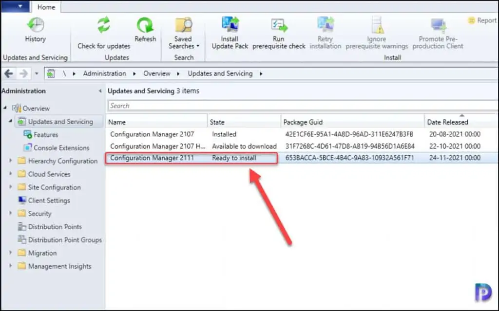 SCCM 2111 Upgrade Step-by-Step Guide 4 SCCM 2111 Update Ready to Install