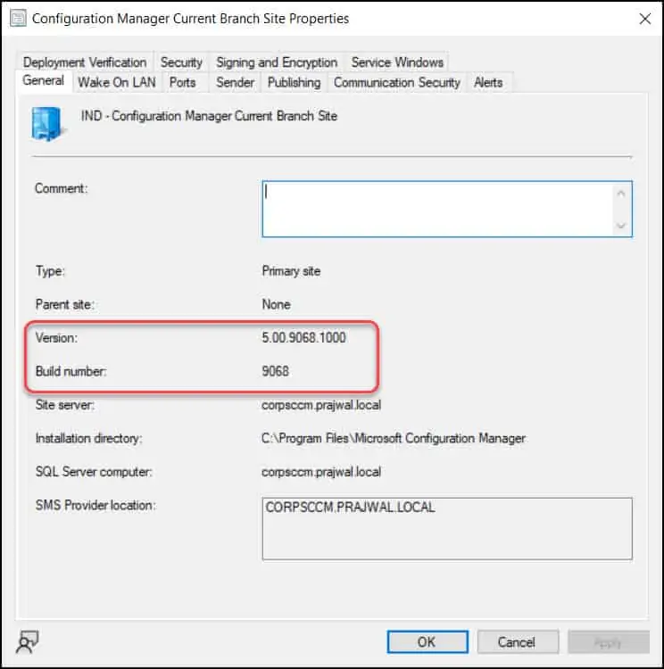 SCCM 2111 Upgrade Step-by-Step Guide 19 SCCM 2111 Build Number and Version