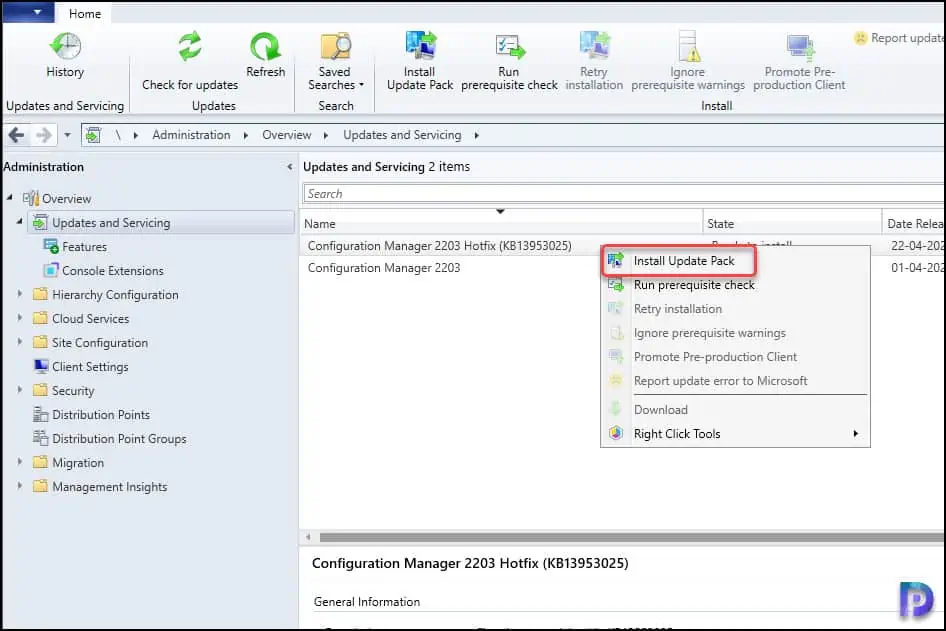 SCCM 2203 Hotfix KB13953025 Update with Latest Fixes 1 Install SCCM 2203 Hotfix KB13953025 Update