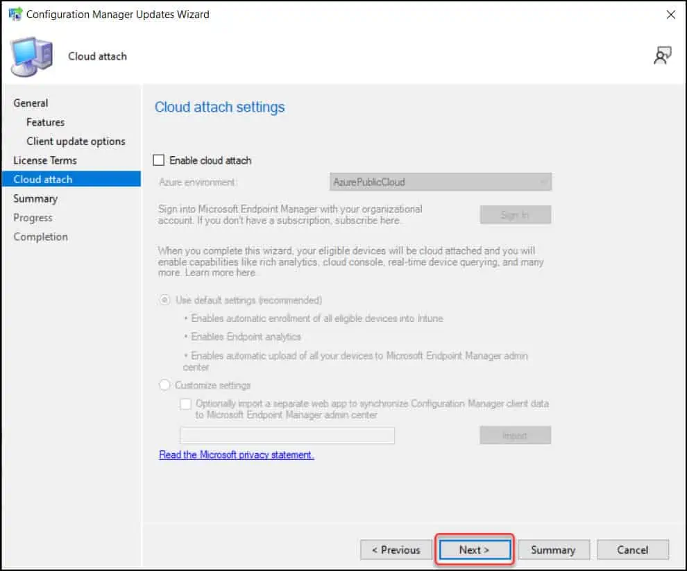 Complete SCCM 2203 Upgrade Guide 13 SCCM 2203 Upgrade - Cloud Attach