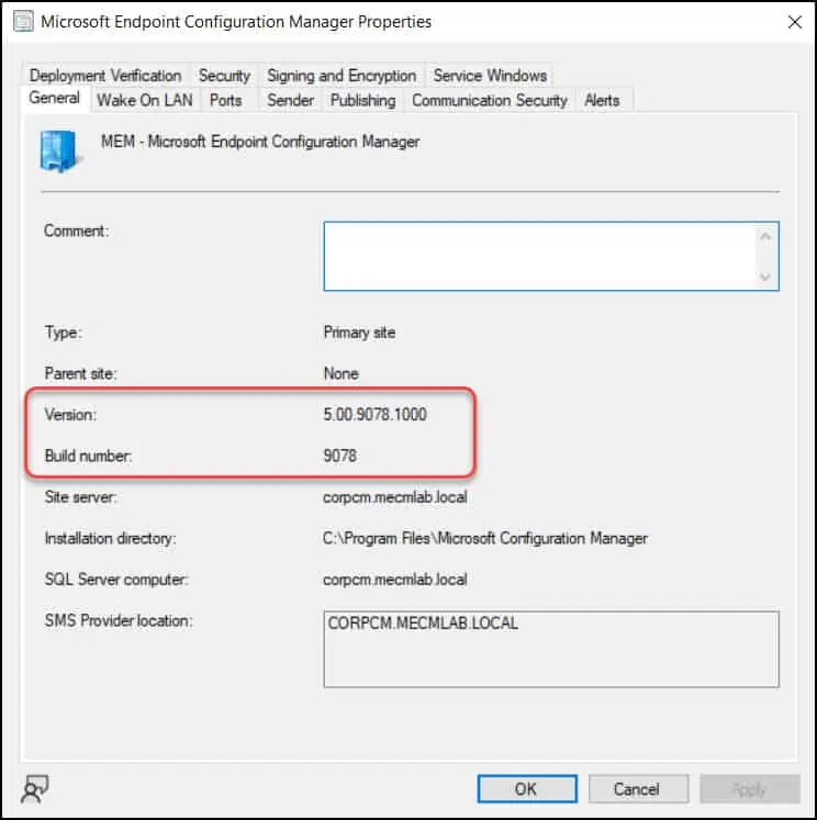 Complete SCCM 2203 Upgrade Guide 19 SCCM 2203 Build Number and Version Number