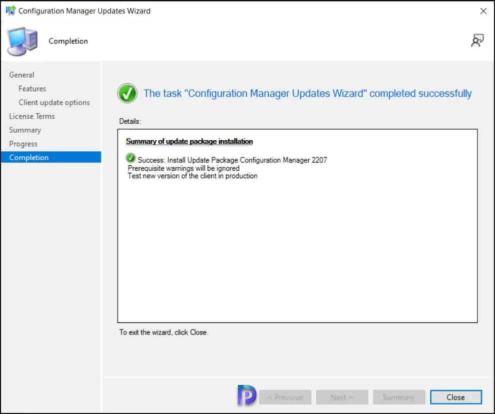 SCCM 2207 Upgrade Guide with New Features 11 ConfigMgr 2207 Update Installation Wizard