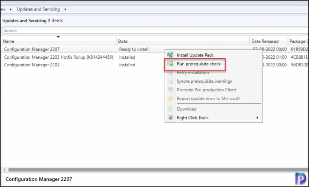 SCCM 2207 Upgrade Guide with New Features 3 Run SCCM 2207 Prerequisite Check