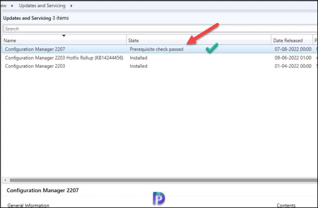 SCCM 2207 Upgrade Guide with New Features 5 Check SCCM 2207 Prerequisite Check Passed