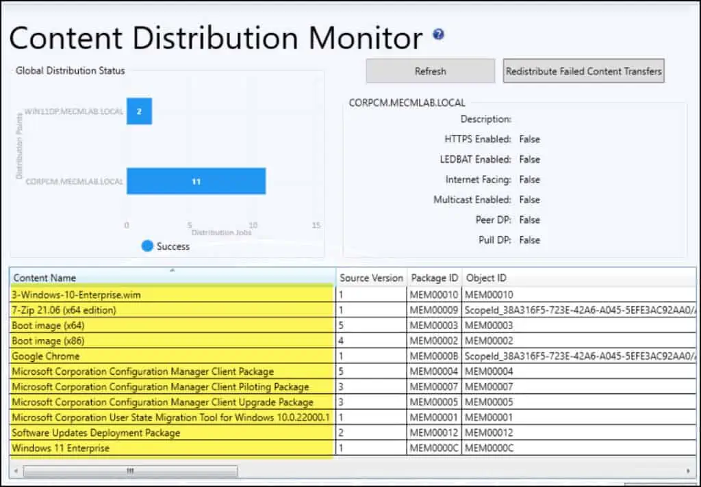 SCCM Content Distribution Monitor by Right Click Tools RCT 11 Remove Content From DP Successful