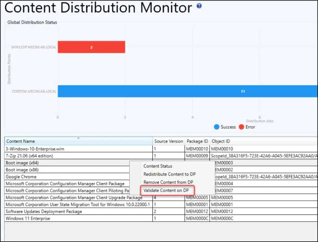 SCCM Content Distribution Monitor by Right Click Tools RCT 12 Validate Content on Distribution Point with Right Click Tools