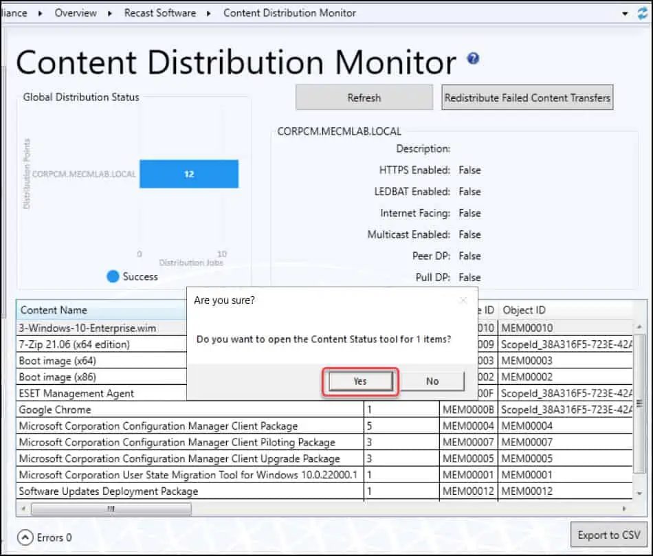SCCM Content Distribution Monitor by Right Click Tools RCT 3 SCCM Content Distribution Monitor - Check Content Status