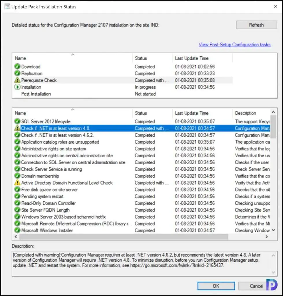 Fix SCCM Dot NET Prerequisite Check Warning 1 SCCM Dot NET 4.8 Prerequisite Warning
