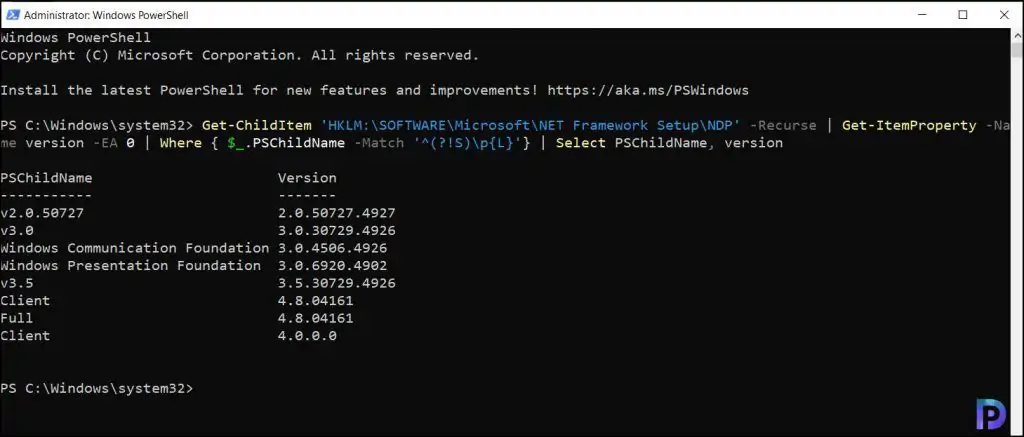 Fix SCCM Dot NET Prerequisite Check Warning 6 Check the Installed .NET Framework version on SCCM Server