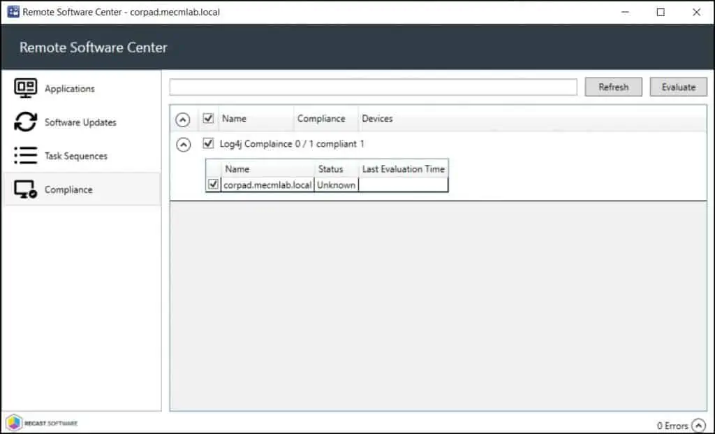 SCCM Remote Software Center | Right Click Tools 7 Evaluate ConfigMgr Baselines using Remote Software Center